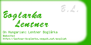 boglarka lentner business card
